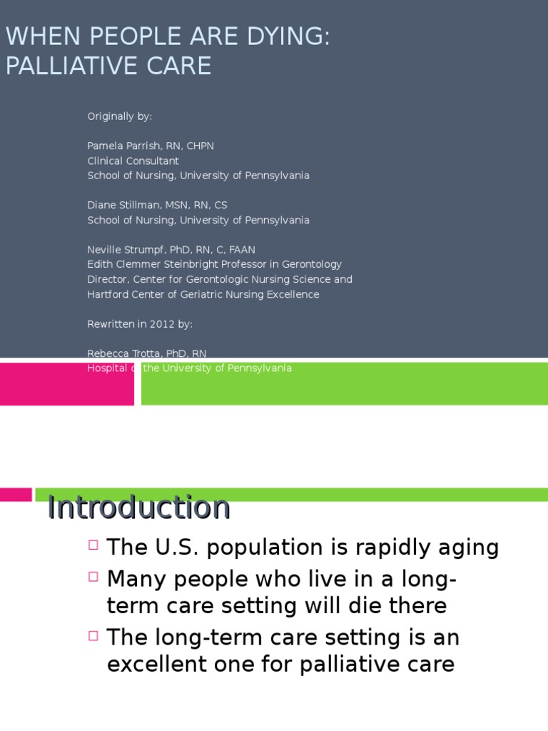 Palliative Care in End-of-Life Settings | PDF | Palliative Care | Nursing