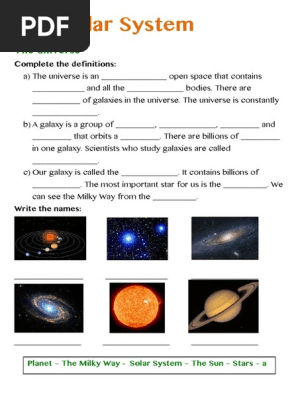 the solar system worksheets pdf planets solar system