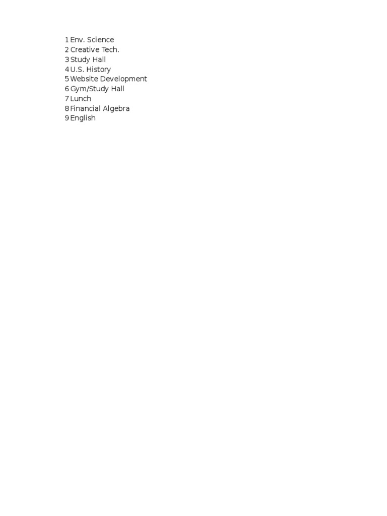 Schedule | PDF | Foreign Language Studies | Art