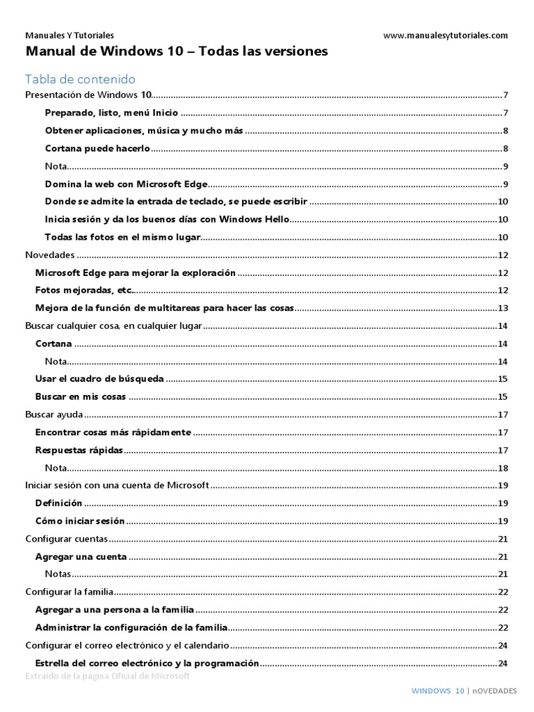 Manual Windows 10 | PDF | Windows 10 | Microsoft