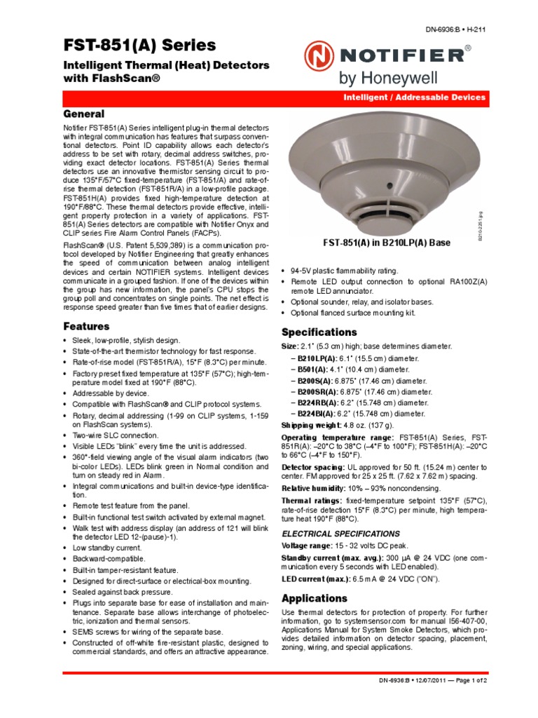 Notifier FST851 Datasheet PDF Relay Electrical Wiring