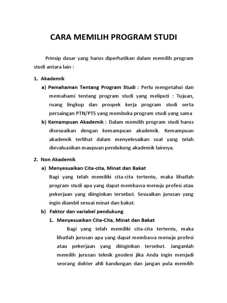 Buku ProgramStudi | PDF