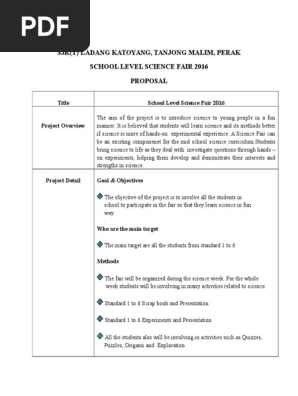 Science Fair Proposal 2016