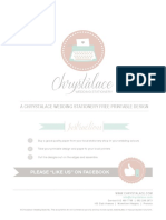 Chrystalace Wedding Stationery Free Printable Wedding Planner Blue