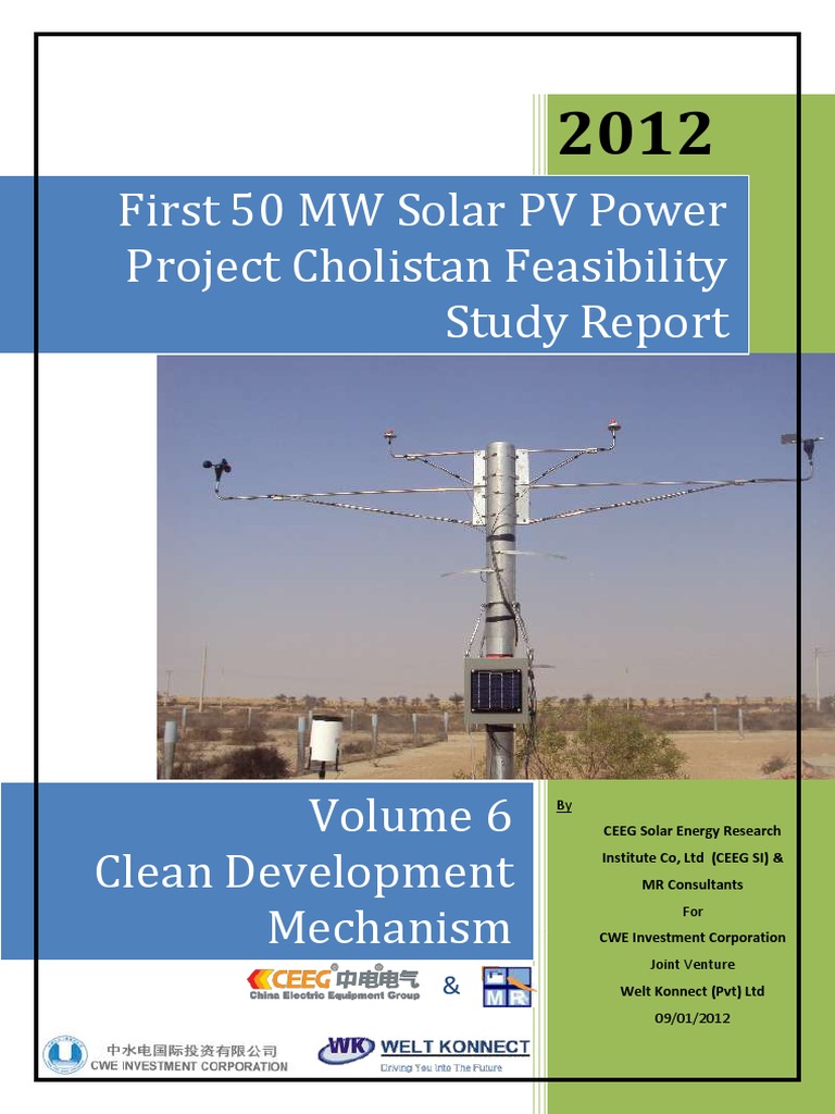 50 MW Solar PV Project Feasibility Report | PDF | Clean Development ...