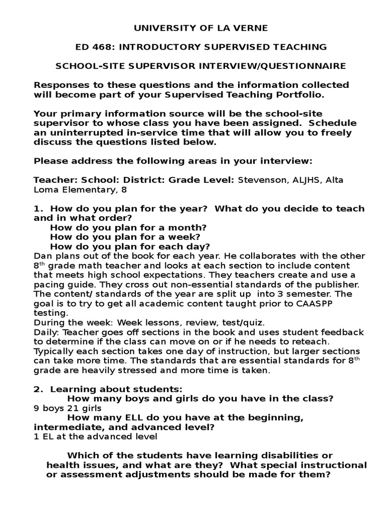 Middle school principal interview questions image