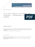 Biglieri - de La Lírica Medieval A La Moderna-Tradicionalidad e Individualidad en La Poesía Española