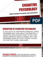 Cognitive Psychology: Father of Cognitive Psychol Ogy: Ulric (Dick) Neisser