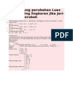 Menghitung Perubahan Luas Dan Keliling Lingkaran Jika Jari