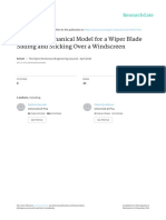 A Simple Mechanical Model For A Wiper Blade Sliding and Sticking Over A Windscreen