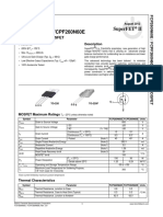 Superfet Ii Fcp260N60E / Fcpf260N60E: 600V N-Channel Mosfet