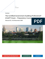 The Certified Government Auditing Professional® (CGAP®) Exam - Preparatory Course
