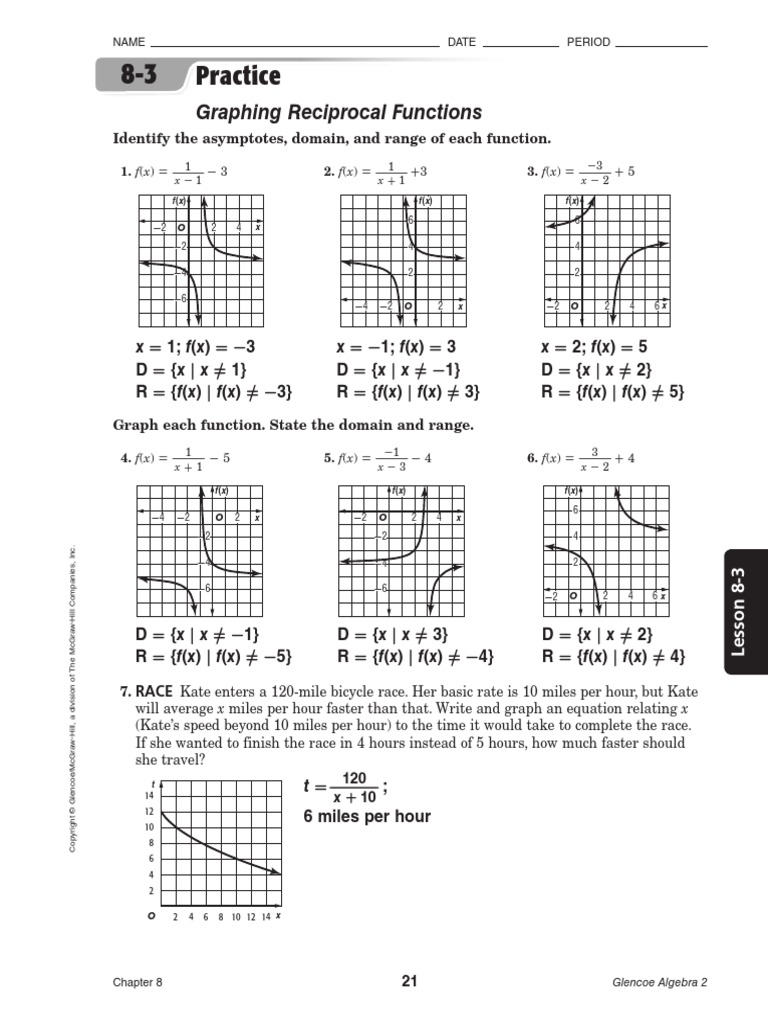 8-3 practice answers | Teaching Mathematics | Mathematical Analysis
