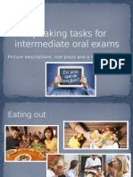 Speaking Tasks For Intermediate Oral Exams: Picture Descriptions, Role Plays and A Mock Debate