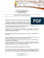 Compte Rendu Du Conseil Des Ministres - Lundi 6 Février 2017