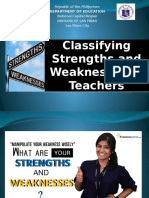 Classifying Strengths and Weaknesses of Teachers