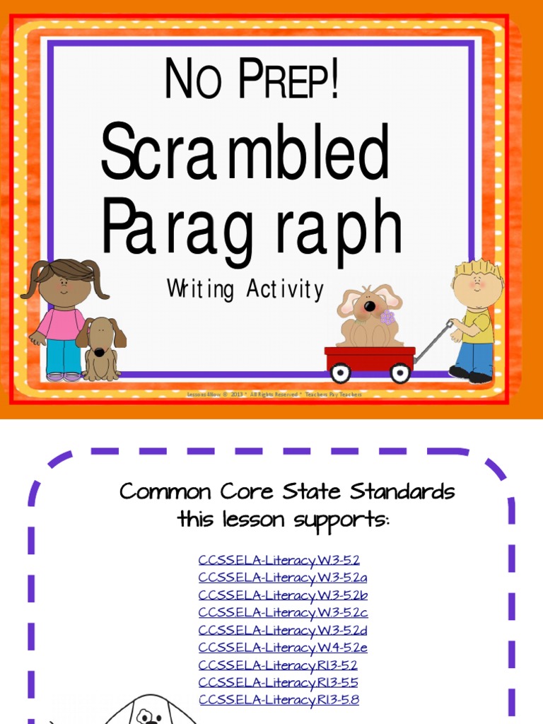 Jumbled Paragraph PDF Paragraph Leisure