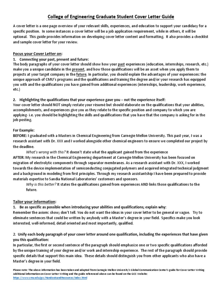 Davidson College Cover Letter Guide | PDF, image size:768x1024