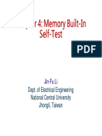 Chapter 4: Memory Built in Chapter 4: Memory Built-In Self-Test Self Test