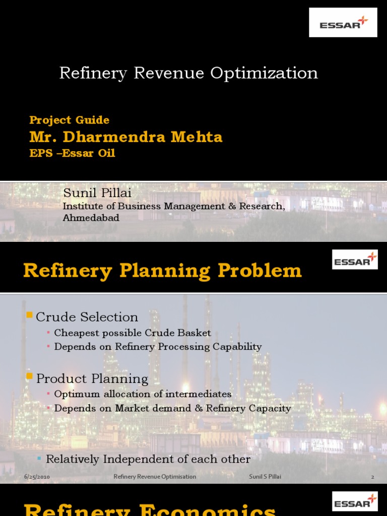 Refinery Revenue Optimization Guide | PDF | Oil Refinery | Mathematical ...