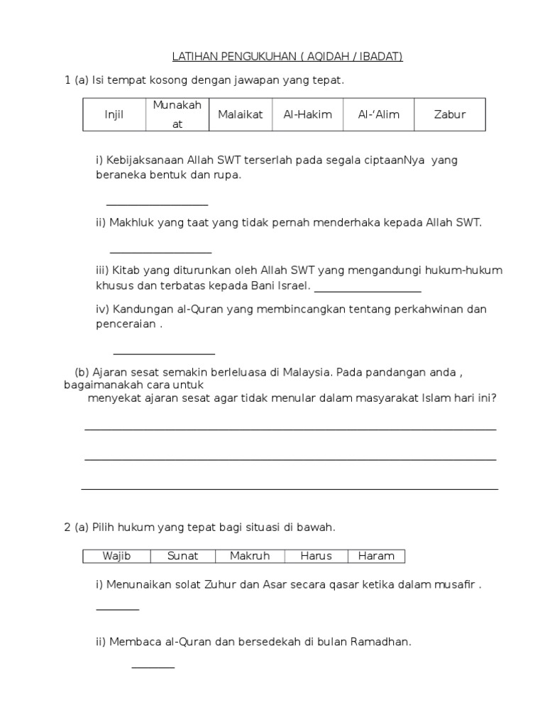 Latihan Pengukuhan  PDF