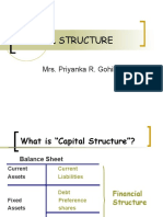 Capital Structure: Mrs. Priyanka R. Gohil