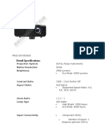 Detail Specifications: Projection System Native Resolution Brightness