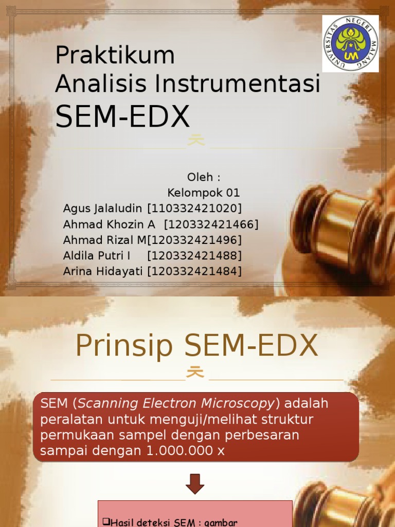 Praktikum Analisis Instrumentasi: Sem-Edx | PDF | Energy Dispersive X ...