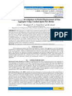 Experimental Investigation On Partial Replacement of Fine Aggregate Using Crushed Spent Fire Bricks