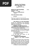 Civil Case Pre Trial Brief Sample