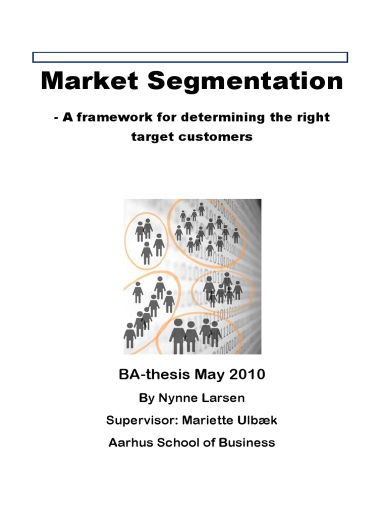 Market Segmentation Framework Explained | PDF | Market Segmentation ...