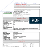 Kingston Paints Pty - LTD: Material Safety Data Sheet