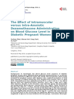 The Effect of Intramuscular Versus Intra-Amniotic Dexamethasone Administration On Blood Glucose Level in Diabetic Pregnant Women