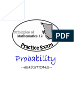 Principles of Math 12 - Probability Practice Exam PDF