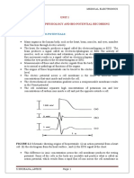 1.1 The Origin of Bio-Potentials:: Unit I Electro-Physiology and Bio-Potential Recording