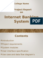 A Project Report On: Internet Banking System