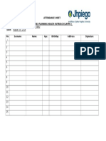 Attendance Sheet - Clients