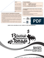 Bases de La Convocatoria 2010 para El Festival Nacional de La Tonada
