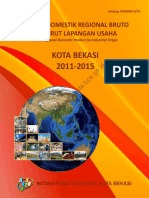 Produk Domestik Regional Bruto Kota Bekasi Menurut Lapangan Usaha 2011 2015 PDF