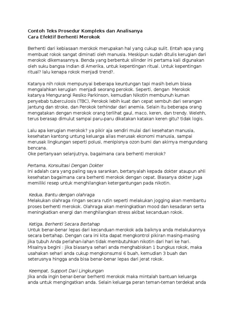 teks prosedur