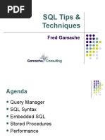 SQL Tips & Techniques: Fred Gamache