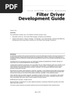 Filter Driver Developer Guide