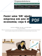 Fazer Uma 'DR' Ajuda Empresa Em Ano de Crise