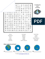 Continents Oceans Wordsearch-1