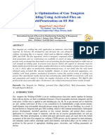 Parametric Optimization of Gas Tungsten Arc Welding Using Activated Flux On Weld Penetration On SS 304 PDF