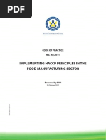 Code of Practice No (6) of 2011 On HACCP For Manufacturing Sector