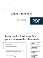 Áreas a Trabajar en La Discalculia