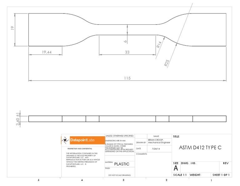 Specimen Die ASTM D-412 C – Qualitest USA LC, 58% OFF