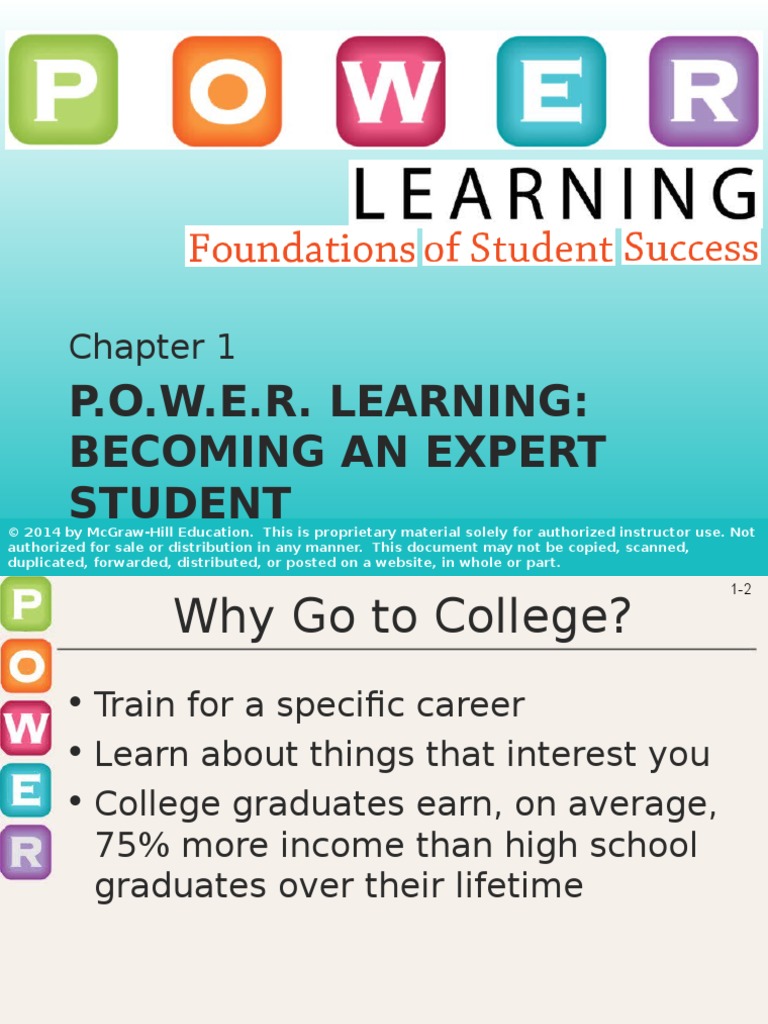P.O.W.E.R. Learning An Expert Student PDF Goal Intelligence