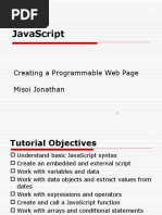 Javascript: Creating A Programmable Web Page Misoi Jonathan